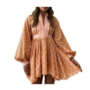 Roüi Women's Button Down Shift-Swing Mini Dress Size XXL Unique Fairy (No belt)
